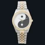 Yin en yang (yin-yang, yin yang, 陰 陽) horloge<br><div class="desc">Yin and yang (yin-yang, yin yang, 陰, 陽) - Asian Taoist (Daoist) Symbol</div>