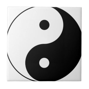 Yin en yang (yin-yang, yin yang, 陰 陽). tegeltje