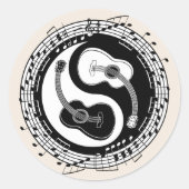 Yin Guit Notation Ronde Sticker (Voorkant)
