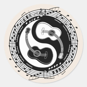 Yin Guit Notation Ronde Sticker