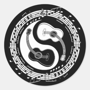 Yin Guit Notation Ronde Sticker