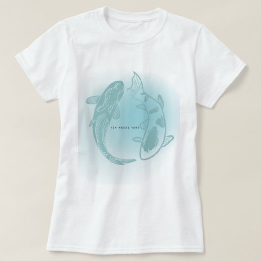 Yin heeft Yang nodig – Koi-evenwicht T-shirt (Design voorkant)