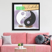Yin Meets Yang Funny Canvas Print (Insitu (Woonkamer))