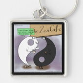 Yin Meets Yang Zen Funny Sleutelhanger (Voorkant)