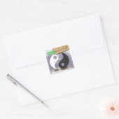Yin Meets Yang Zen Funny Vierkante Sticker (Envelop)