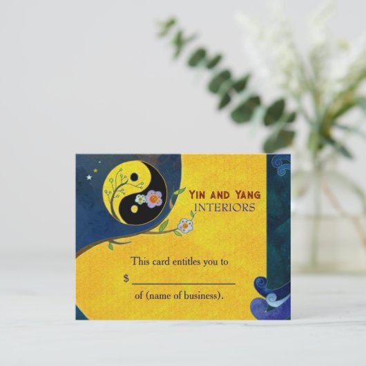 Yin n Yang Business Gift Certificates (Staand voorkant)