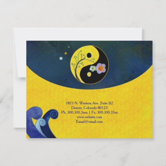 Yin n Yang Business Gift Certificates (Achterkant)