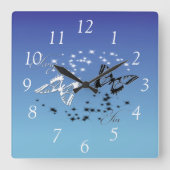 Yin n Yang Vierkante Klok (Voorkant)