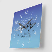 Yin n Yang Vierkante Klok (Hoek)