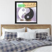 Yin ontmoet Yang Grappige Canvasprint Canvas Afdruk (Insitu (Slaapkamer))