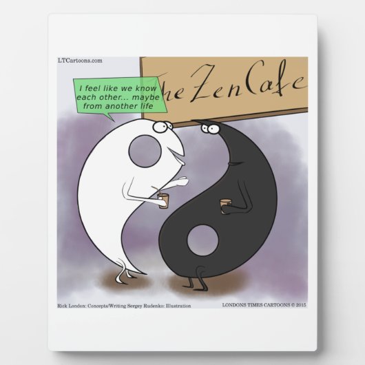 Yin Ontmoet Yang Zen Grappig Fotoplaat (Voorkant)