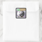 Yin Ontmoet Yang Zen Grappig Vierkante Sticker (Tas)