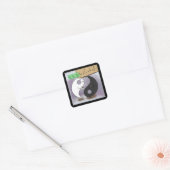 Yin Ontmoet Yang Zen Grappig Vierkante Sticker (Envelop)