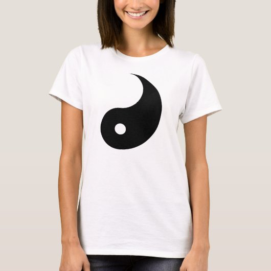 Yin T-shirt, ziet er goed uit met Yang T-shirt (Voorkant)