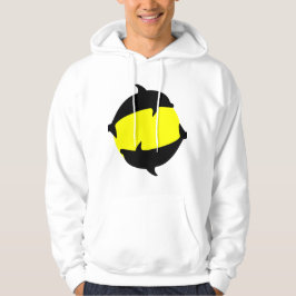 yin yand schattige dolfijnen op zon hoodie
