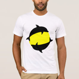 yin yand schattige dolfijnen op zon t-shirt