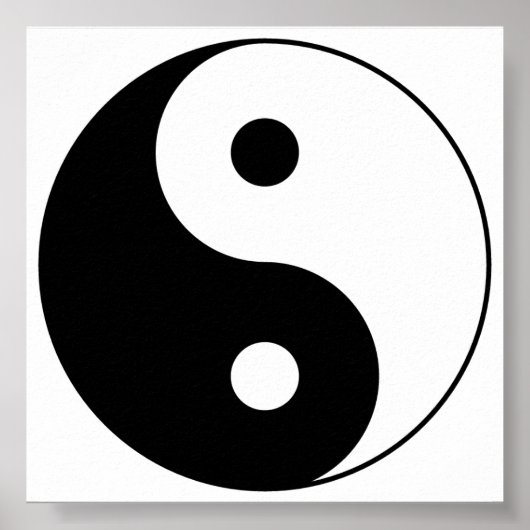 Yin_Yang2 Zwart-wit Poster (Voorkant)