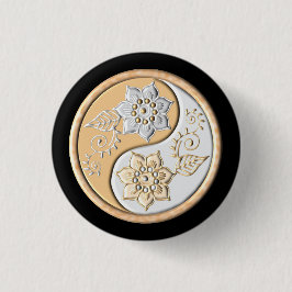 Yin Yang 1 Ronde Button 3,2 Cm