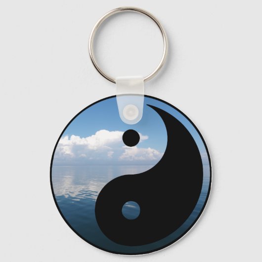yin yang-1 sleutelhanger (Voorkant)