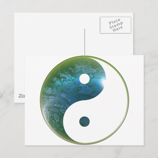 Yin Yang Abstact 1 Briefkaart (Voorkant / Achterkant)
