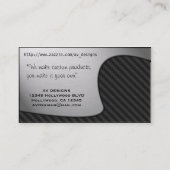 Yin Yang Abstract koolstof / geborsteld aluminium Visitekaartje (Achterkant)