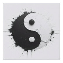 Yin Yang: Abstracte balans – getextureerde Splatte