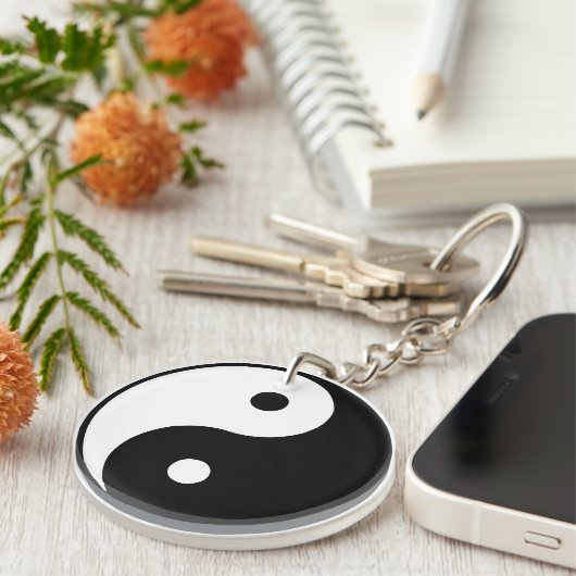 Yin Yang AcrylSleutelhanger Sleutelhanger (Voorkant Rechts)