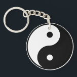 Yin Yang AcrylSleutelhanger Sleutelhanger<br><div class="desc">yin, ying, yang, symbool, china, chinees, filosofie, wit, zwart, symbool</div>