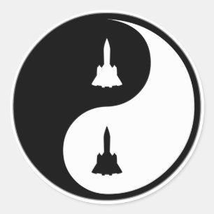 Yin Yang Aerospace Engineering Ronde Sticker