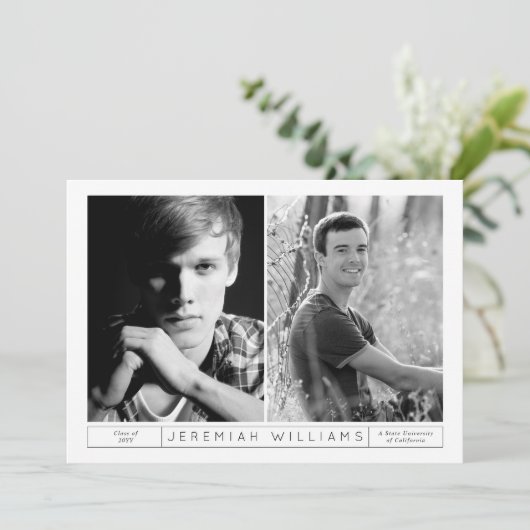 Yin & Yang Afstuderen Uitnodiging (Staand voorkant)