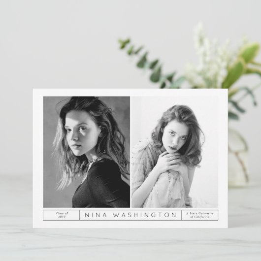 Yin & Yang Afstuderen Uitnodiging (Staand voorkant)