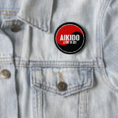Yin Yang Aikido 1 Ronde Button 5,7 Cm (In situ)