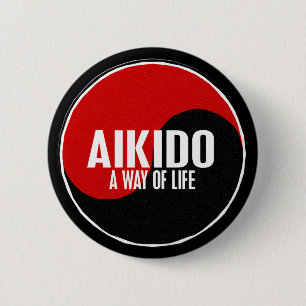Yin Yang Aikido 1 Ronde Button 5,7 Cm