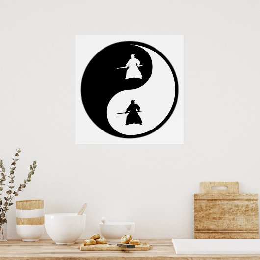 Yin Yang Aikido Poster (Keuken)