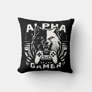Yin Yang Alpha Gamer Wolf Kussen