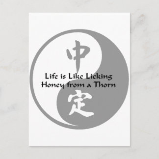 Yin Yang - Als honing op een doorn Briefkaart