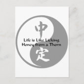 Yin Yang - Als honing op een doorn Briefkaart (Voorkant)