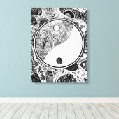 Yin Yang alternatief #1 Canvas Afdruk (Insitu (Houten vloer))