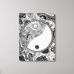 Yin Yang alternatief #1 Canvas Afdruk