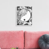 Yin Yang Alternatief Cirkelwerk Canvas Afdruk (Insitu (Woonkamer))
