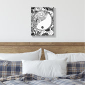 Yin Yang Alternatief Cirkelwerk Canvas Afdruk (Insitu (Slaapkamer))