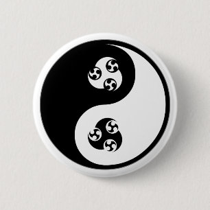 Yin Yang Anime Ronde Button 5,7 Cm