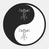 Yin Yang Antropologie Ronde Sticker (Voorkant)