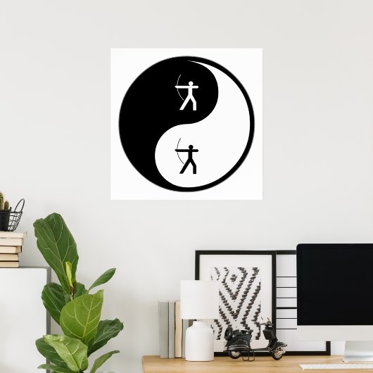 Yin Yang Archery Poster (Thuiskantoor)