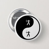 Yin Yang Archery Ronde Button 5,7 Cm (Voorkant /achterkant)