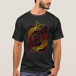 Yin Yang Asian Koi Fish Traditionele Japanse visse T-shirt