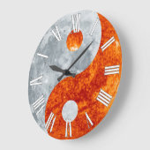Yin & Yang Asian sign for Balance Wall Clock Grote Klok (Hoek)