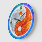 Yin & Yang Asian sign for Balance Wall Clock Grote Klok (Hoek)