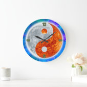 Yin & Yang Asian sign for Balance Wall Clock Grote Klok (Huis)