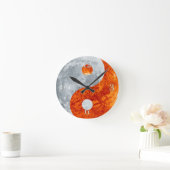 Yin & Yang Asian sign for Balance Wall Clock Ronde Klok (Huis)